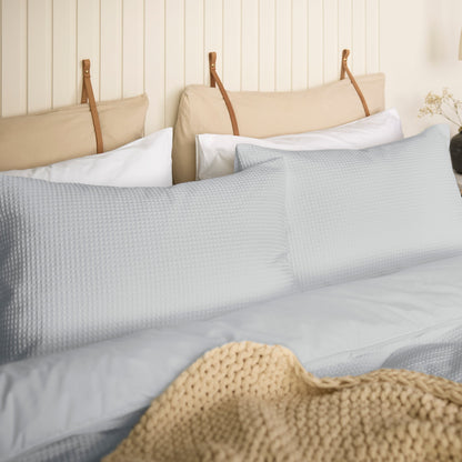 Night Lark®  Natural 100% Cotton Waffle Pair of Pillowcases